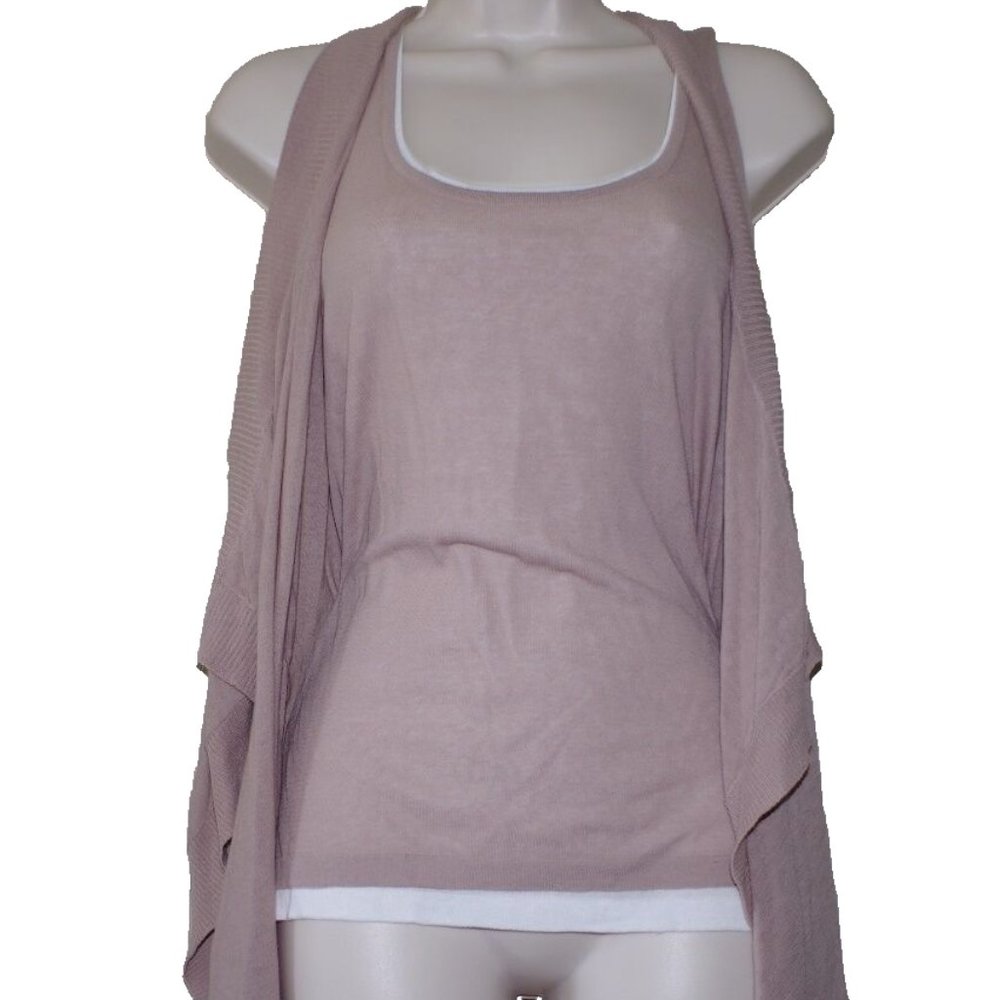 NWT SI-IAE COTTON BEIGE Sleeveless Top SIZE:Large